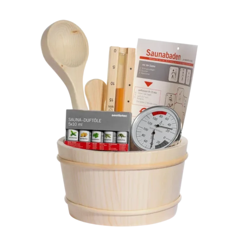 Balde acessórios de sauna 11 peças